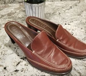 franco sarto white mules